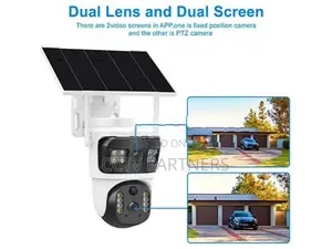 V380MAX BP5M Always On Video Dual lens Solar Power 4G siren cctv camer