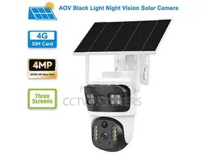V380MAX BP5M Always On Video Dual lens Solar Power 4G siren cctv camer