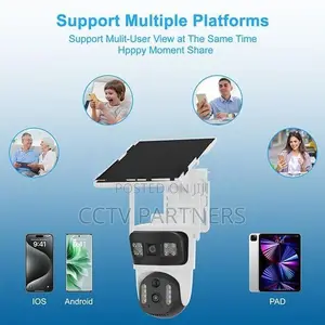V380MAX BP5M Always On Video Dual lens Solar Power 4G siren cctv camer