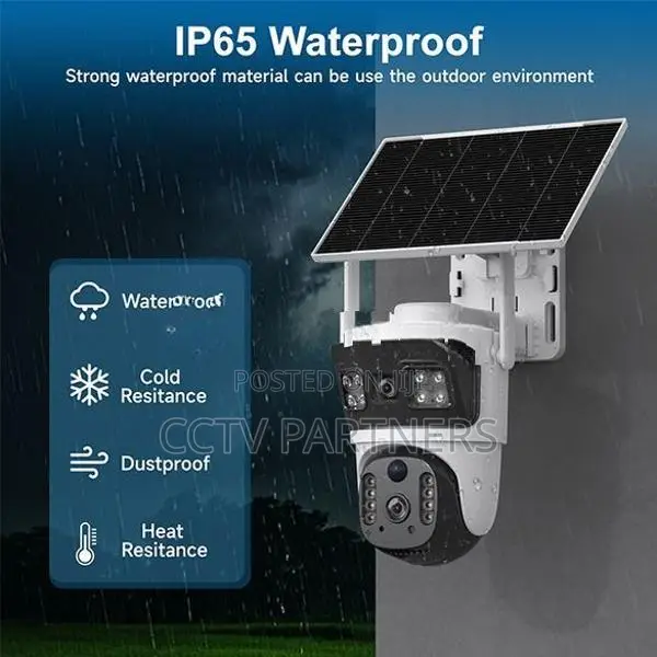 V380MAX BP5M Always On Video Dual lens Solar Power 4G siren cctv camer