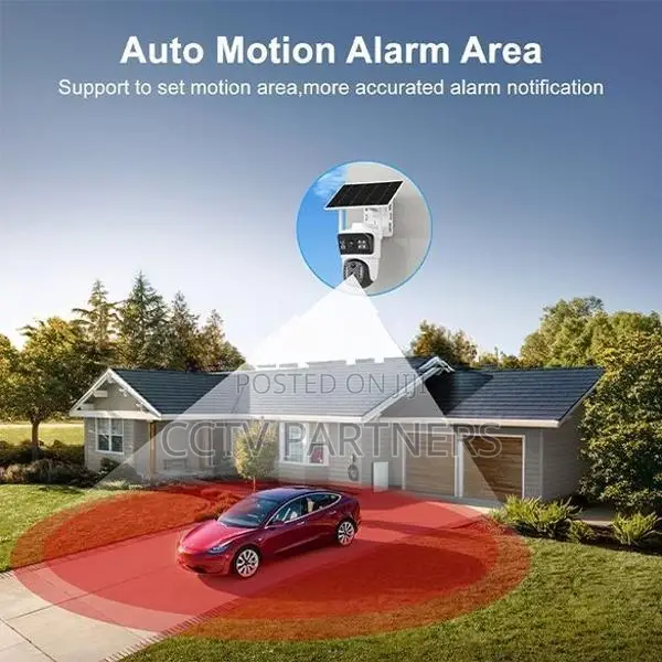 V380MAX BP5M Always On Video Dual lens Solar Power 4G siren cctv camer