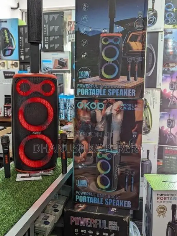 Okop KP -8009 Outdoor Party Speakers With Dual Mic