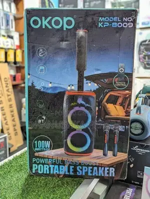 Okop KP -8009 Outdoor Party Speakers With Dual Mic
