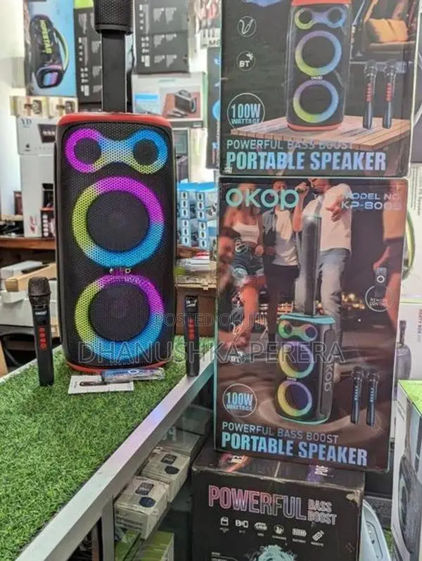 Okop KP -8009 Outdoor Party Speakers With Dual Mic