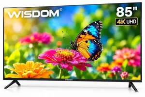 Wisdom 85" Inch Android 14 Bluetooth 4K UHD HDR LED Frameless Smart TV