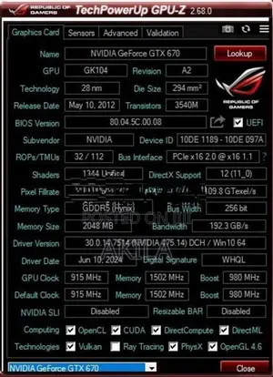Nvidia Founders Edition GTX 670 ( GTX670 2GB)