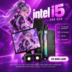 INTEL CORE I5 2ND GEN DDR3 8GB RAM 128GB SSD & 500 HDD FULL SET 19"