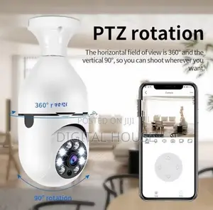 CCTV Camera Wifi Bulb 360 Degree Rotatable Panoramic View new