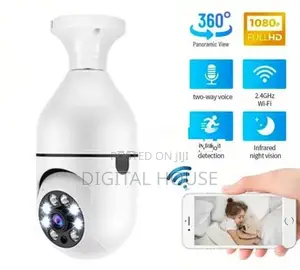 CCTV Camera Wifi Bulb 360 Degree Rotatable Panoramic View new