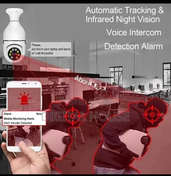 CCTV Camera Wifi Bulb 360 Degree Rotatable Panoramic View new