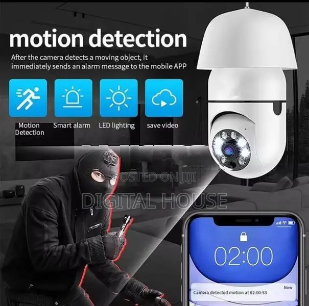 CCTV Camera Wifi Bulb 360 Degree Rotatable Panoramic View new