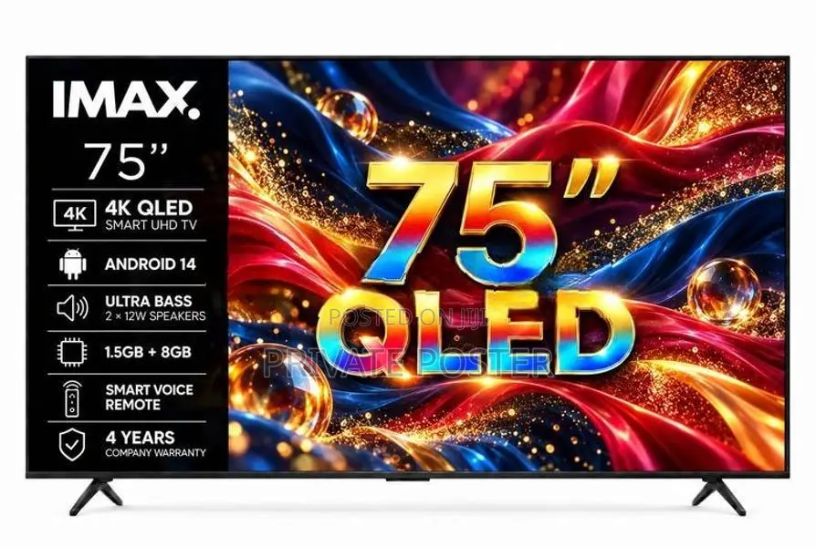 IMAX (JAPAN) 75 inch 4K QLED Smart Android 14 UHD HDR LED TV