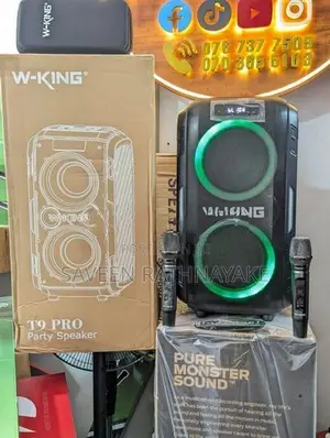 W-King T9 Pro Professional Karaoke Party Speakers with Dual Mic (120W)