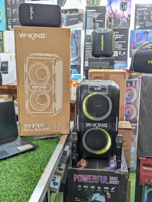 W-King T9 Pro Professional Karaoke Party Speakers with Dual Mic (120W)