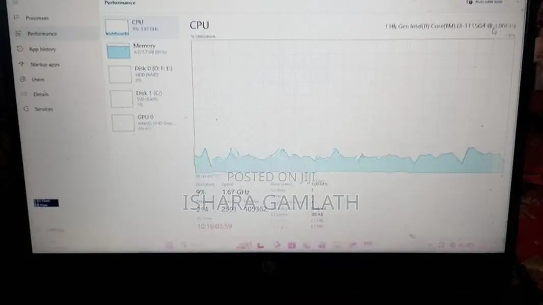 HP Core i5 Laptop 8GB RAM SSD