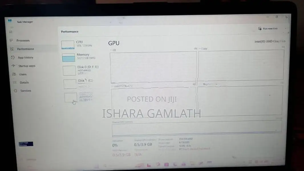 HP Core i5 Laptop 8GB RAM SSD