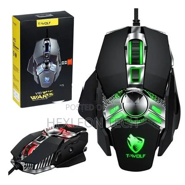 T-Wolf V10 Wired Mechanical Gaming Mouse