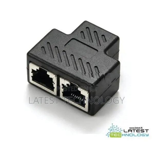 RJ45 TEE BLACK 2 Way