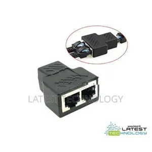 RJ45 TEE BLACK 2 Way