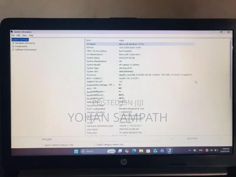 HP I5 8Gen Lap