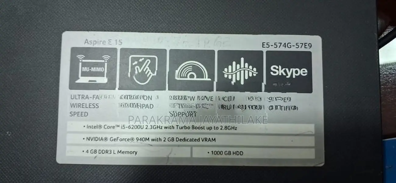 Aspire E 15 Intel Core I5