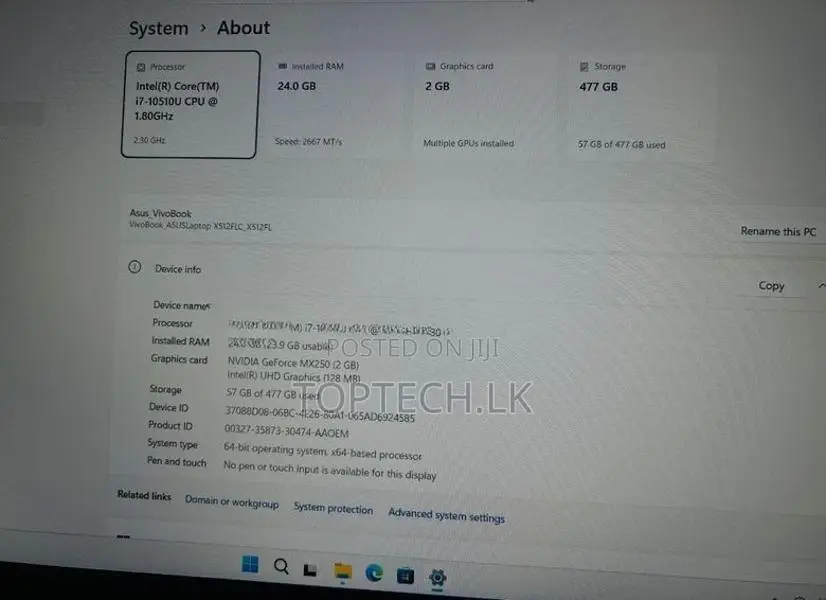 I7 10th Gen ASUS VivoBook 15 Laptop (X512FLC)