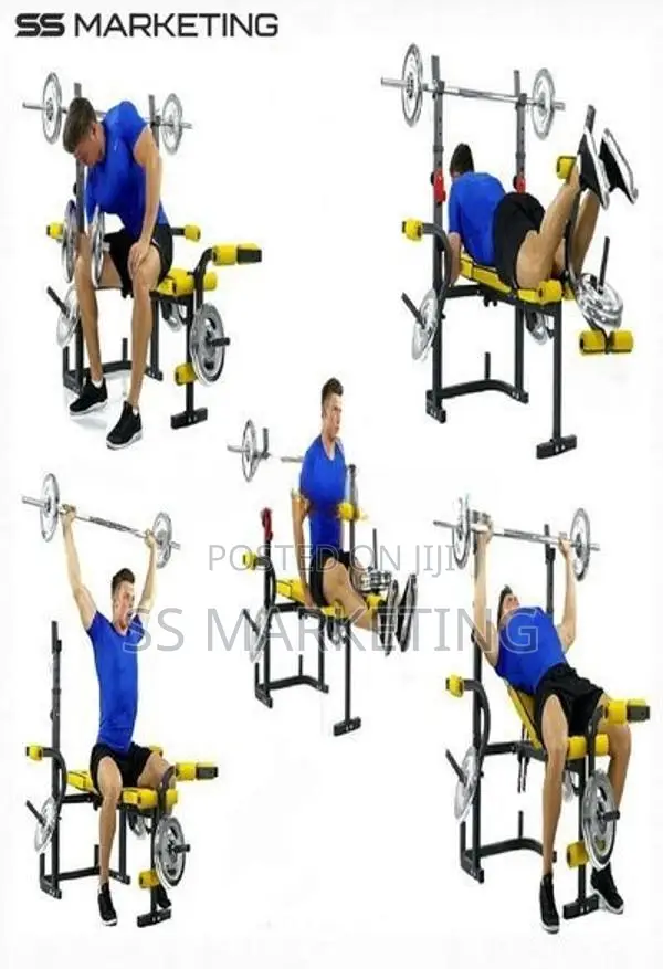 Brand New Bench Big Heavy Olympic Home Gym Weight Plates Dumbbell Set