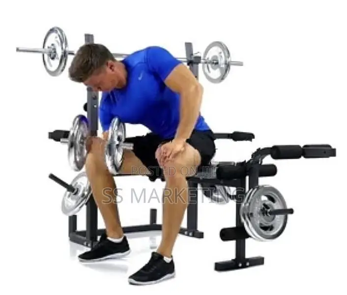Brand New Bench Big Heavy Olympic Home Gym Weight Plates Dumbbell Set