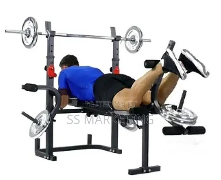 Brand New Bench Big Heavy Olympic Home Gym Weight Plates Dumbbell Set