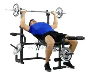Brand New Bench Big Heavy Olympic Home Gym Weight Plates Dumbbell Set