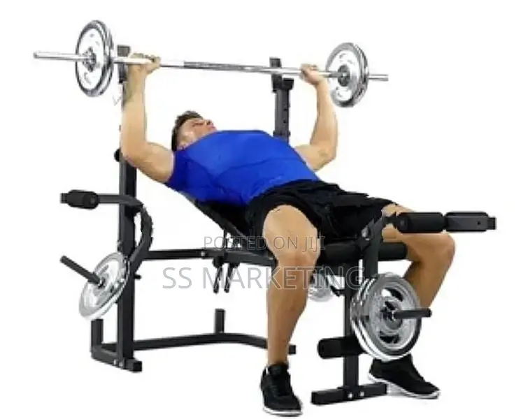 Brand New Bench Big Heavy Olympic Home Gym Weight Plates Dumbbell Set