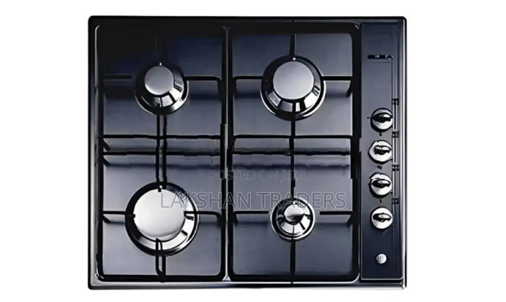 ELBA 4 Burner Gas Hob With Safety 60CM - Black ES60-400BKD