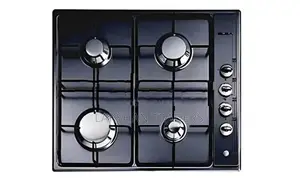 ELBA 4 Burner Gas Hob With Safety 60CM - Black ES60-400BKD