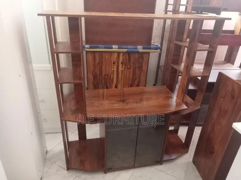 Melamine TV Stand with Setup Cupboard