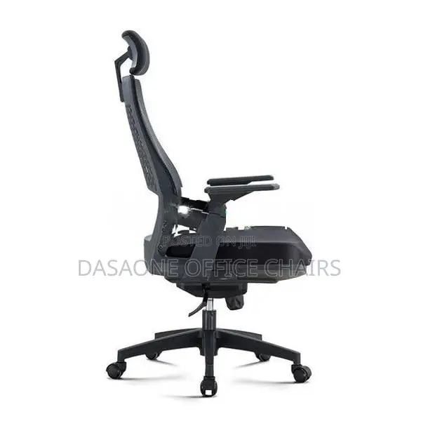 Black Executive Office Chair with Headrest