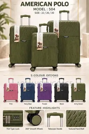 Unbreakable luggage bags pp sets