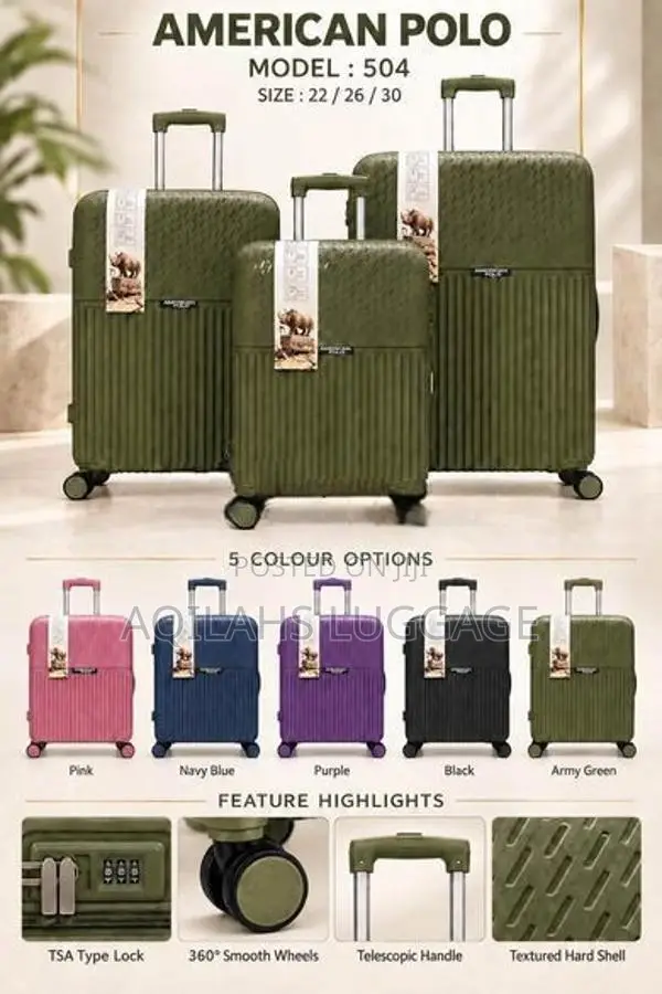 Unbreakable luggage bags pp sets