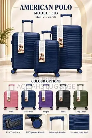 Unbreakable luggage bags pp sets