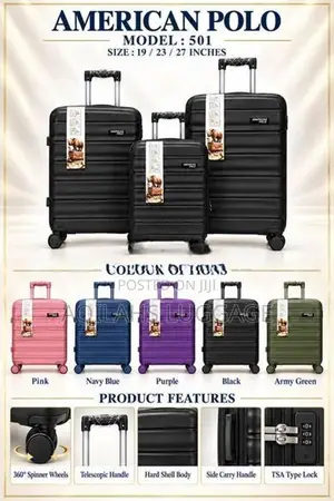Unbreakable luggage bags pp sets