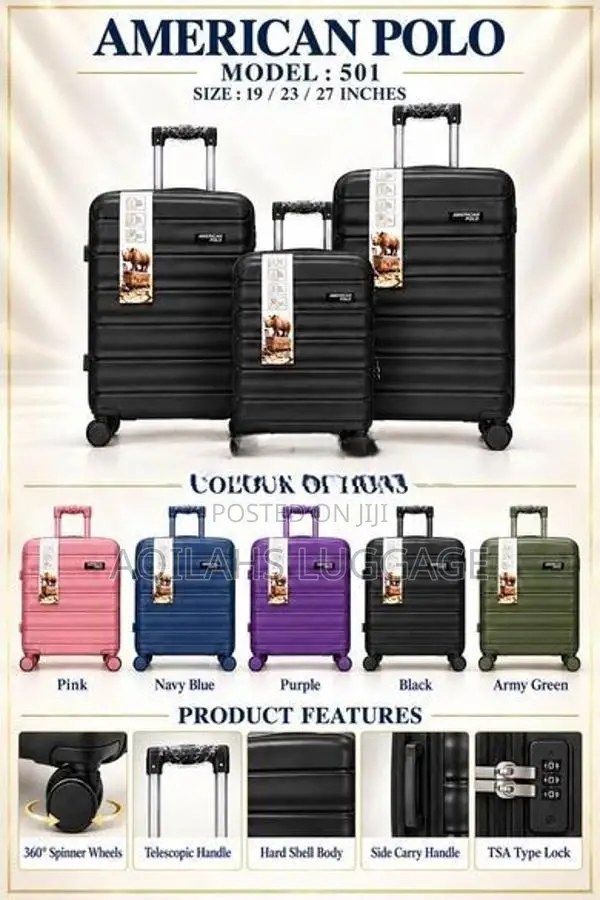 Unbreakable luggage bags pp sets