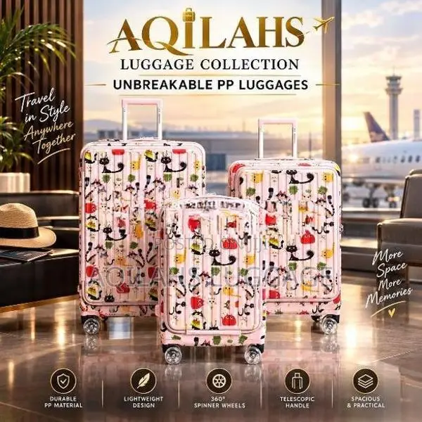 Unbreakable PP Luggage Bags sets