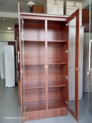 Brown Glass Office Cupboard