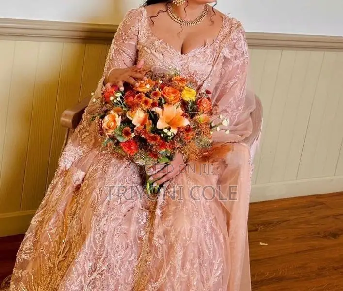 Elegant Peach Bridal Lehenga