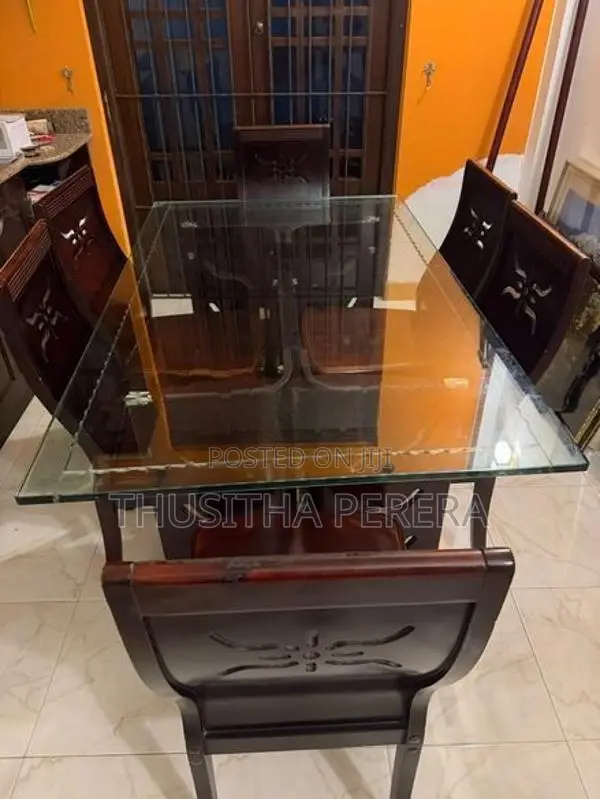 Used Dining Table with 6 Chairs