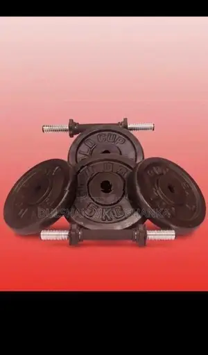 Brand New 20kg Gold Cup Dumbbell Set Weight Plate