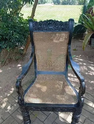 Antique Ebony Grandfather Chairs