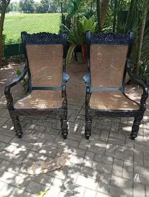 Antique Ebony Grandfather Chairs