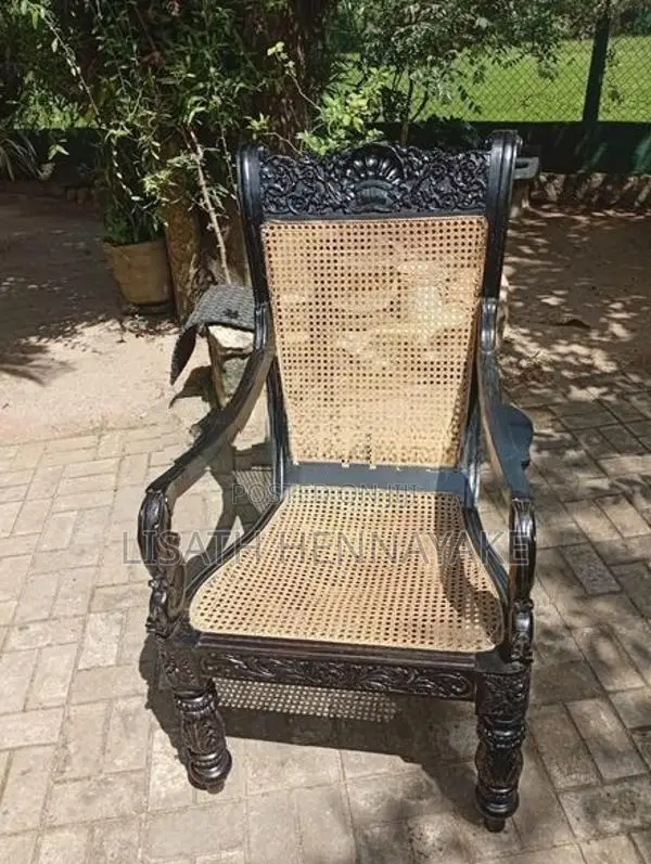 Antique Ebony Grandfather Chairs