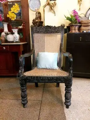 Antique Ebony Grandfather Chairs