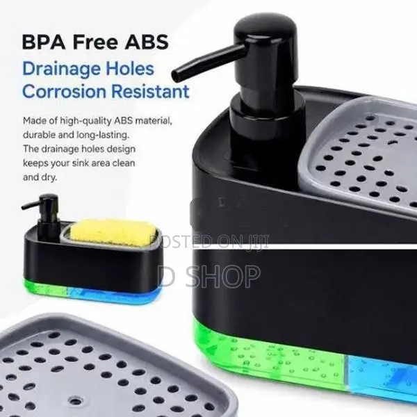 Soap Liquid Dispenser & Sponge Caddy